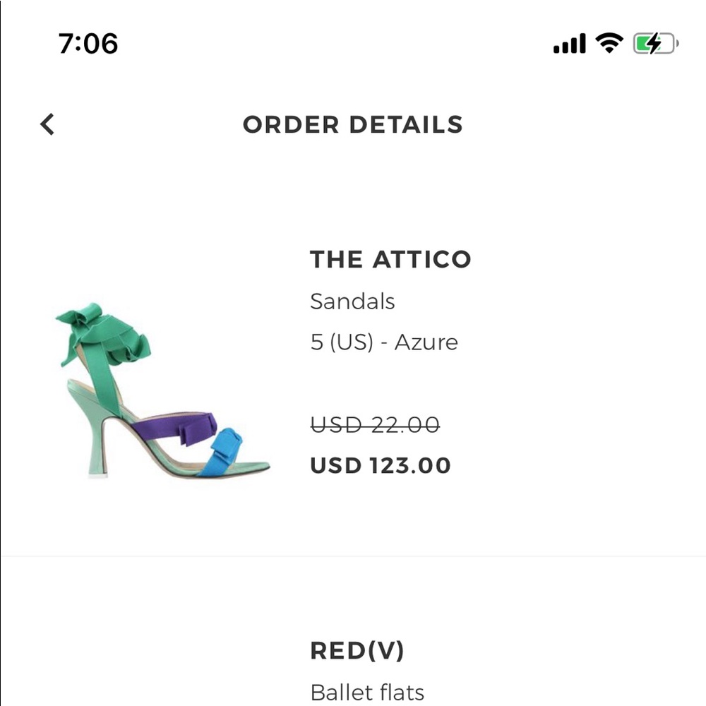 The Attico Multi-Colored Ribbon Leather Strap Design Green/Purple/Blue Sandals View 5